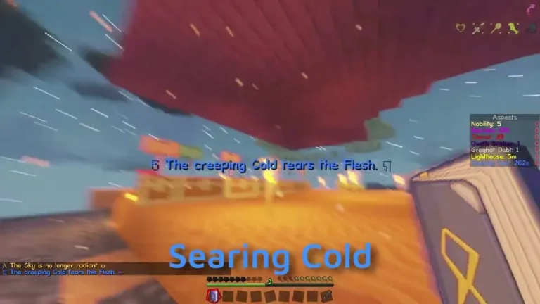 Mixed Catastrophes: eisige Kälte über einer Himmelsinsel in Minecraft