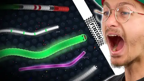 Das KRASSESTE KOPF-AN-KOPF-RENNEN in Slither.io 😱⚡